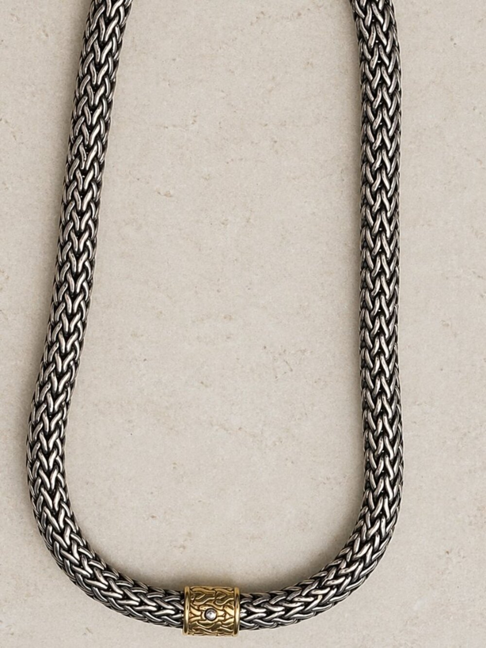 John Hardy 10mm Classic Chain .925 & 18kt Gold Necklace Chain